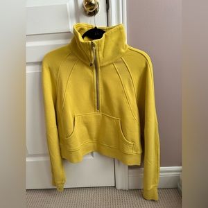 Lululemon Scuba Oversized Funnel-Neck Half Zip - dark Yellow XS/S